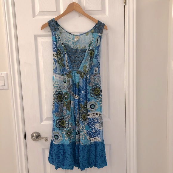 forbidden Dresses & Skirts - blue loose-fit beach dress/bathing suit coverup